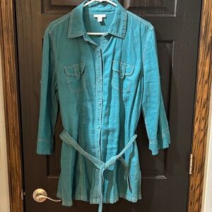 Charter Club Turquoise button down shirt